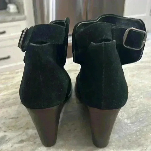 Lucky Brand Black suede wedge boots Sz 7M. Excellent condition - Picture 5 of 8